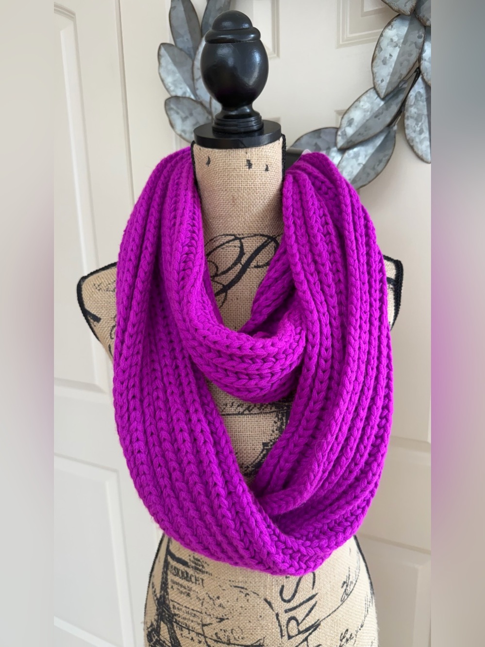 Mixit Fuchsia Knit Infinity Scarf
